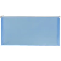 JAM Paper 5'' x 10'' Clear Plastic Pencil Pouch with Zip Closure