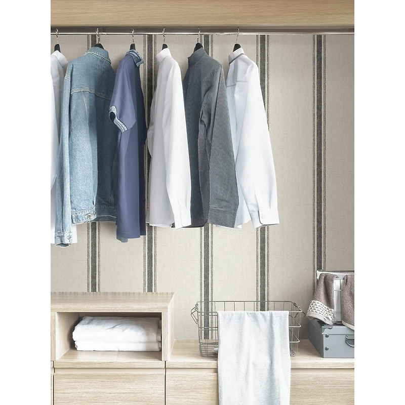 NuWallpaper Charcoal Langston Peel & Stick Wallpaper