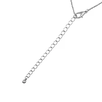 Rhodium Cable Necklace with Circle Charm Holder by Bead Landing™