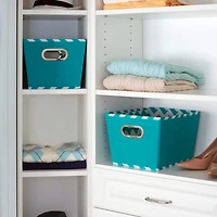 Household Essentials Chevron Fabric Tapered Storage Bins