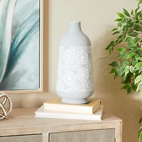 16" Gray Iron French Country Vase