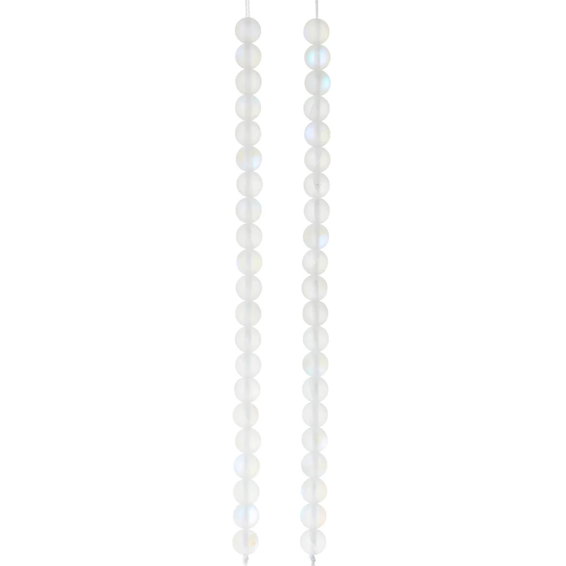 12 Pack: White Opal Glass Round Beads, 6mm by Bead Landing™