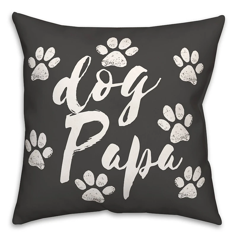 Dog Papa Throw Pillow