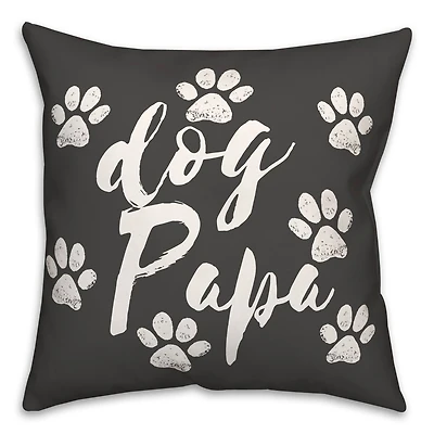 Dog Papa Throw Pillow