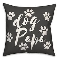 Dog Papa Throw Pillow
