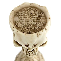 Design Toscano Skullduggery Skull & Sculptural Candlestick