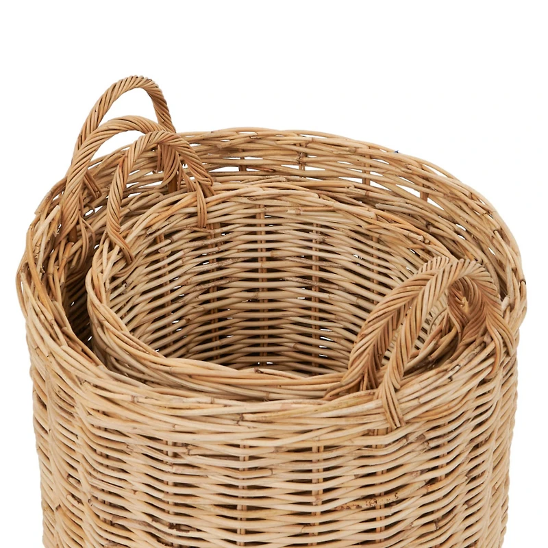 Hello Honey® Natural Woven Rattan Storage Basket Set