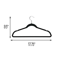Honey Can Do Premium Velvet Black Hangers Set