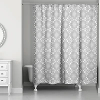 Neutral Christmas Pattern Shower Curtain