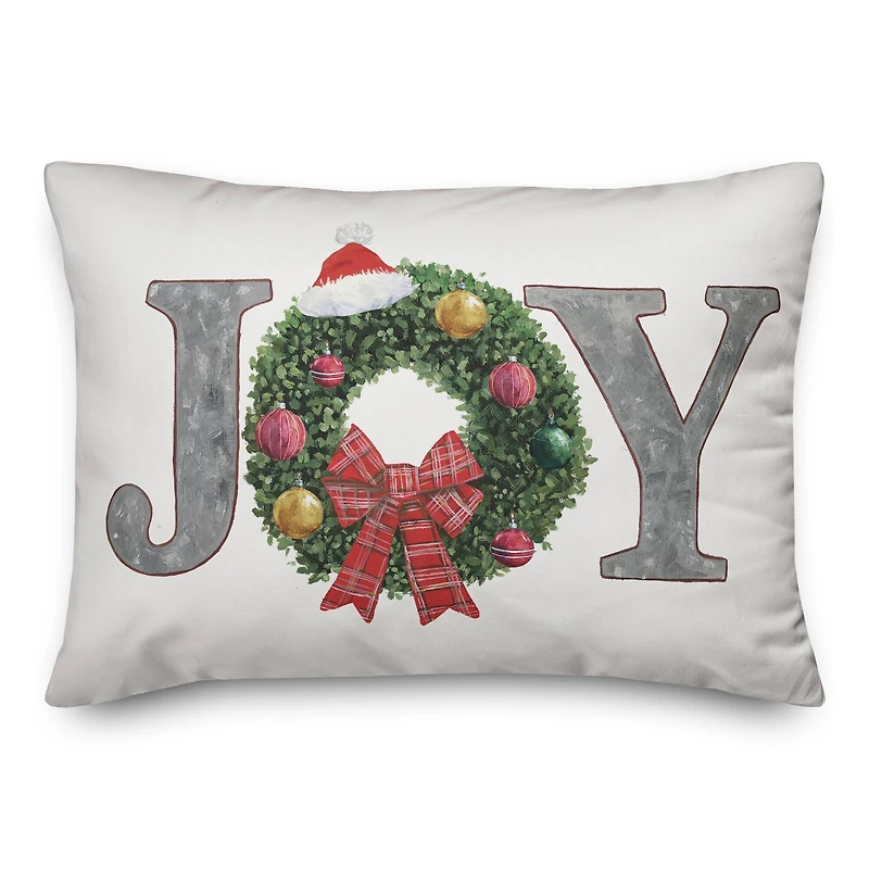 Joy Wreath Indoor/Outdoor Pillow