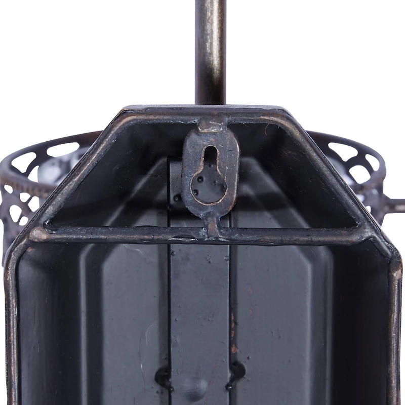 30" Brown Glass Traditional Candle Wall Sconce