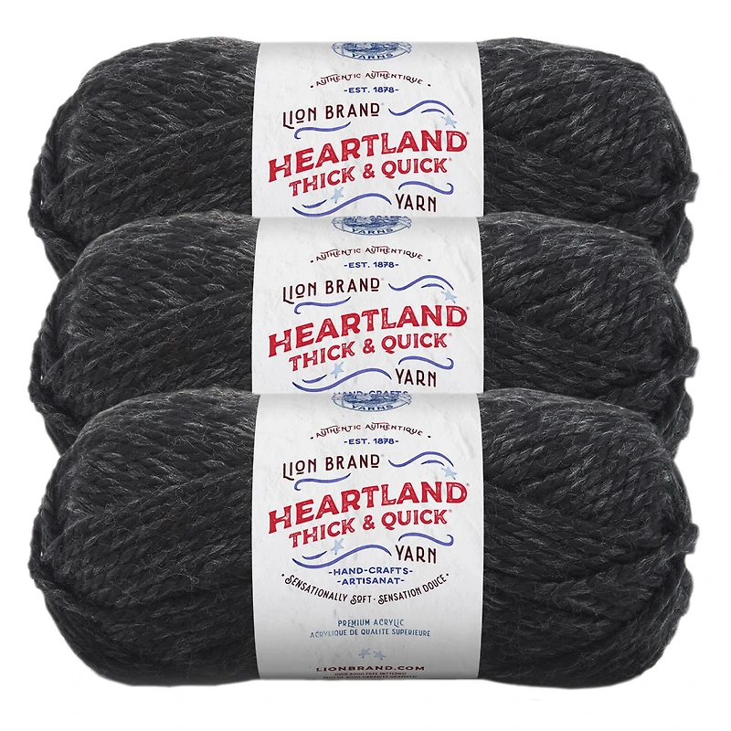 3 Pack Lion Brand® Heartland® Thick & Quick® Yarn