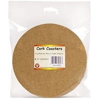 Hygloss® 6" Round Cork Coasters, 6ct.