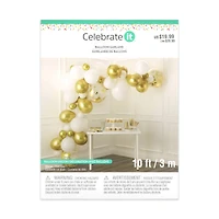 10ft. Gold & White Balloon Garland by Celebrate It™