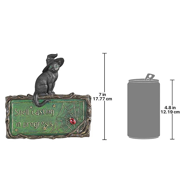 Design Toscano 7" Witch's Cat Spell-Casting Wall Sculpture