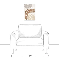 Abstract Neutral Flowers Canvas Wall Art