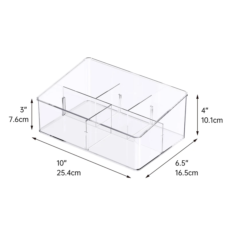 Small Clear Stacking Plastic Desktop Organizer by Simply Tidy®