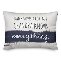 Grandpa Knows Everything Throw Pillow