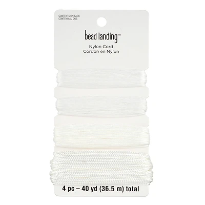 White Nylon Cord Assortment by Bead Landing™