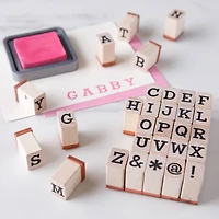 6 Pack: Large Uppercase Alphabet Wood Stamp Set by Recollections™