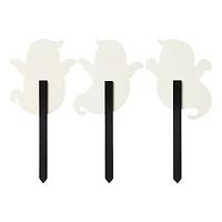 Glitzhome® 15" Halloween Wooden Ghost Yard Stake Set