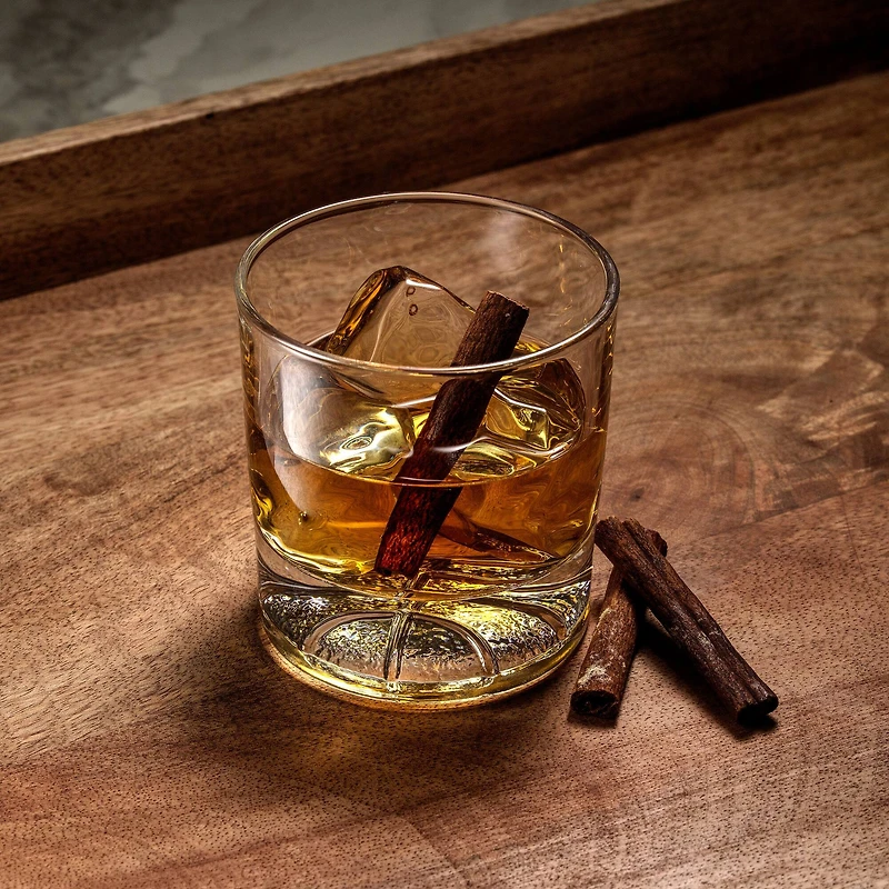 JoyJolt® 10oz. Swish Crystal Basketball Double Old Fashioned Tumblers, 4ct.