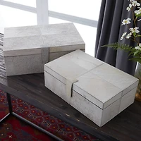 Gray Leather Glam Box Set, 14" & 17"