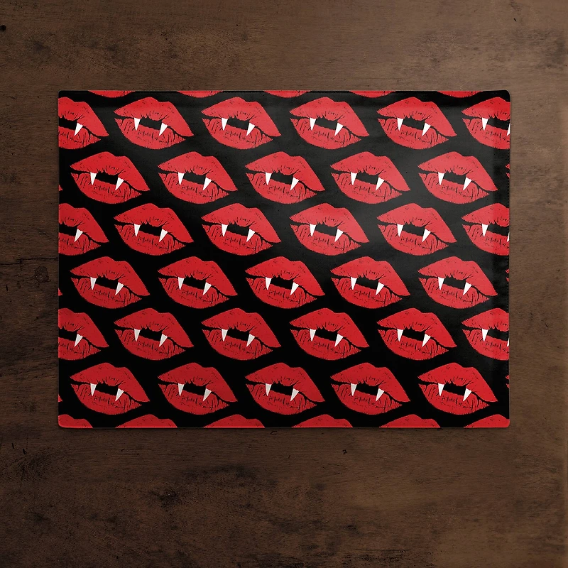 Vampire Lips Polyester Twill Placemat