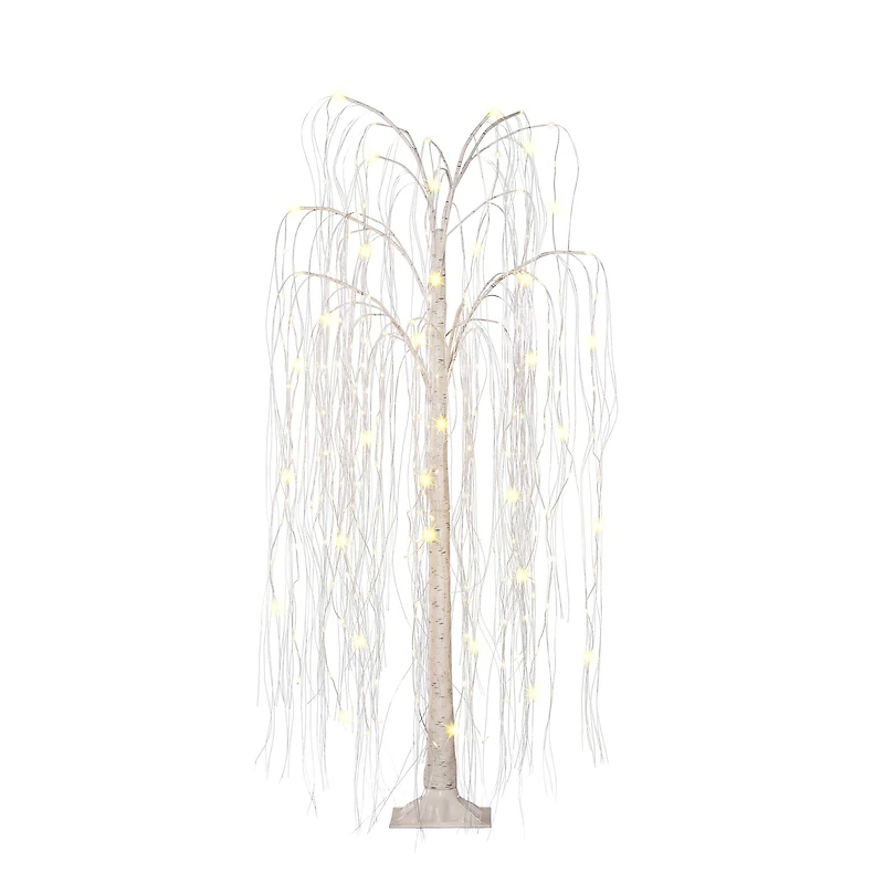 5ft. Pre-Lit Willow Artificial Christmas Tree, Warm White LED Lights