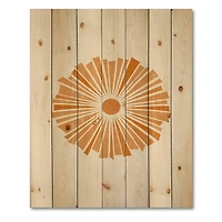 Designart - Minimal Orange Radiant Sun I