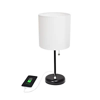 Creekwood Home 19.5" Oslo USB Port Table Lamp