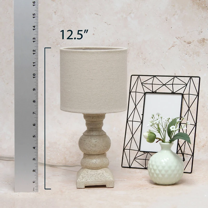 Lalia Home 12.5" Beige Mini Table Lamp