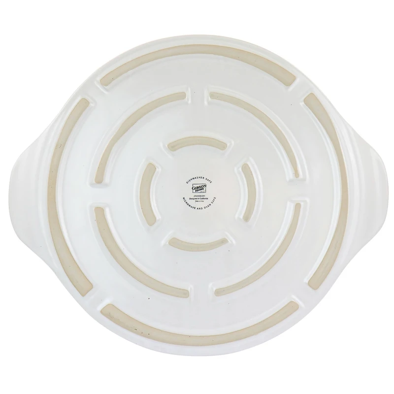 Gibson Home White Forno Flame Proof Ceramic Pizza Stone