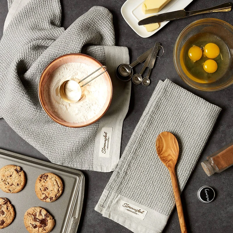 DII® Wild Dove Washed Waffle Woven Dishtowel, 2ct.