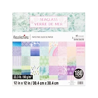 12" x 12" Seaglass Paper Pad by Recollections™, 180 Sheets