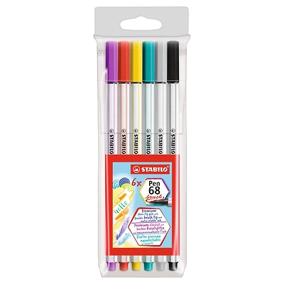 10 Packs: 6 ct. (60 total) STABILO® Pen 68 Brush Markers