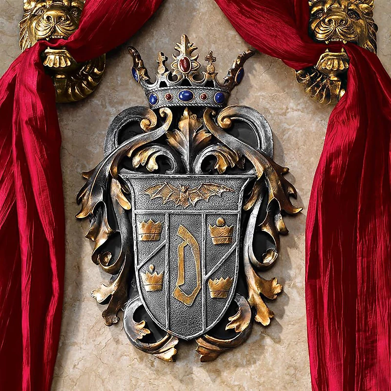 Design Toscano 21" Count Dracula's Coat of Arms Wall Plaque