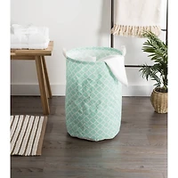 DII® Round Lattice PE-Coated Cotton Polyester Laundry Hamper