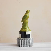 Hello Honey® 8" Green Bird Reclaimed Glass Tabletop Décor