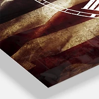 Designart American Flag Multipanel Wall Clock