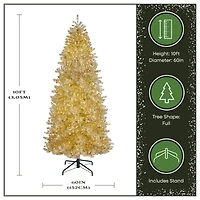 10ft. Pre-Lit Platinum Metallic Evergreen Artificial Christmas Tree