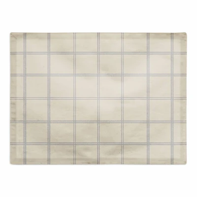 Gray & Cream Check Cotton Twill Placemat