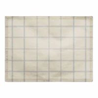 Gray & Cream Check Cotton Twill Placemat