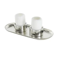 16" Silver Stainless Steel Metal Hammered Candle Holder with Oval Tray Plate