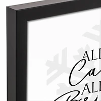 All is Calm All is Bright 12x12 Black Framed Canvas