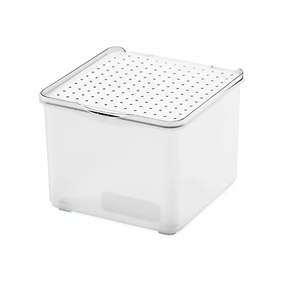 madesmart® Frosted Blue Small Lid Bin