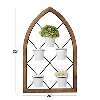 Brown Metal Traditional Arched Wall Decor 32" x 20" x 5"