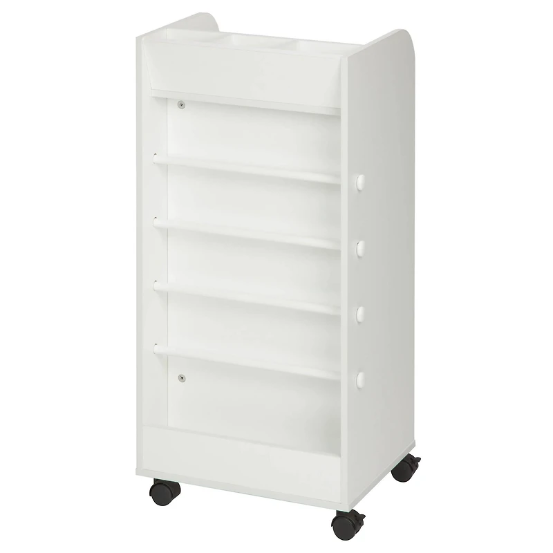 Honey Can Do 3-Drawer White Rolling Craft Cart with Drawers & Compartments