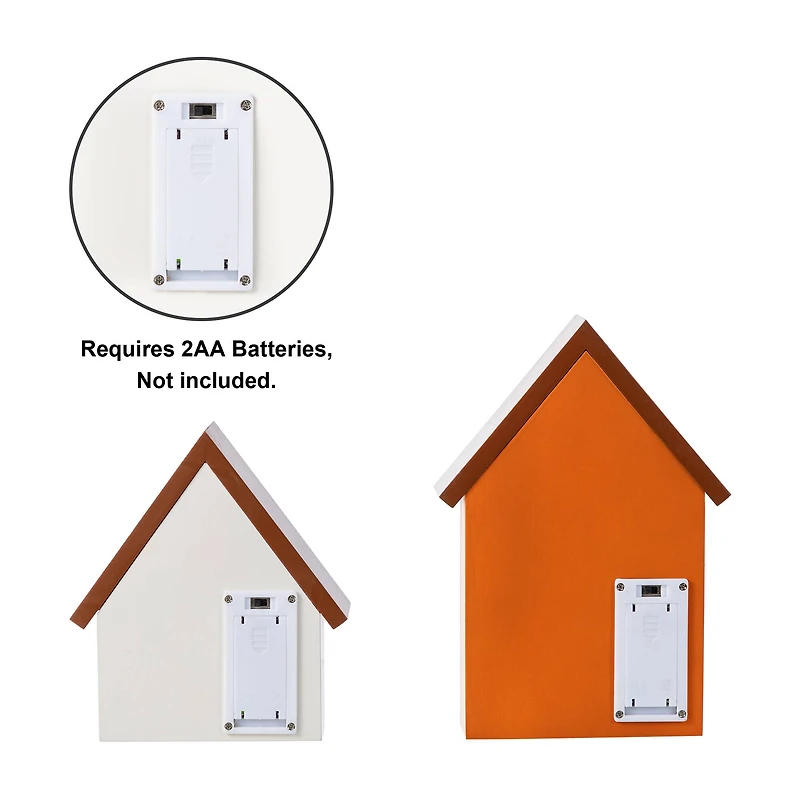 Glitzhome® Lighted Fall Wooden House-shaped Table Decor Set