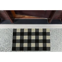 DII® Black & White Buffalo Check Doormat